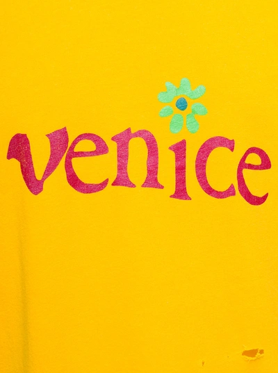Shop Erl Unisex Venice T-shirt Knit In Yellow