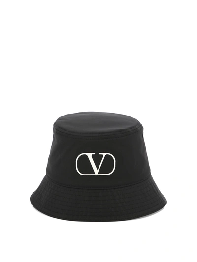 Shop Valentino Garavani "vlogo" Bucket Hat In Black