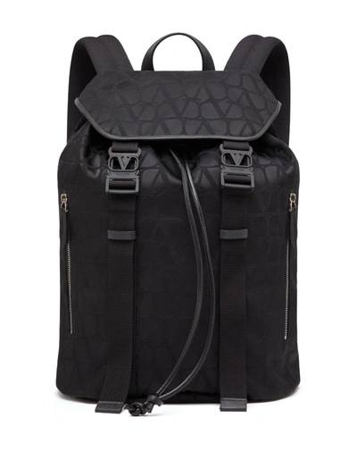 Shop Valentino Garavani "black Iconographe" Backpack