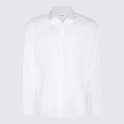Shop Valentino Rockstud Cotton Shirt In White