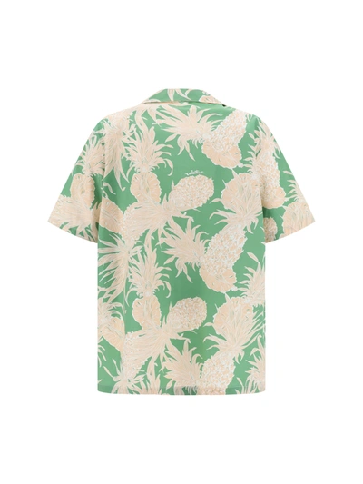 Shop Valentino Garavani Shirts In St Pineapple Fdo Verde St Bianco