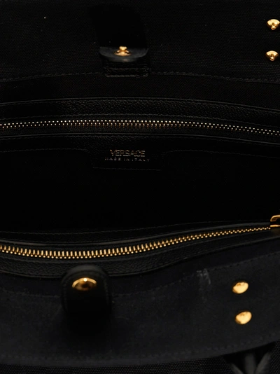 Shop Versace 'la Medusa' Shopping Bag In Black