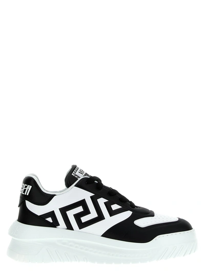 Shop Versace Sneakers In White/black