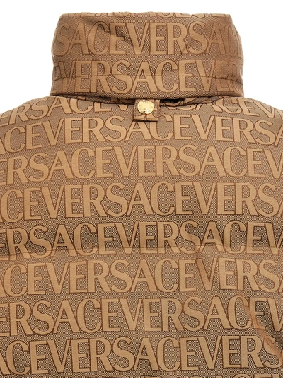 Shop Versace Coats In Brown