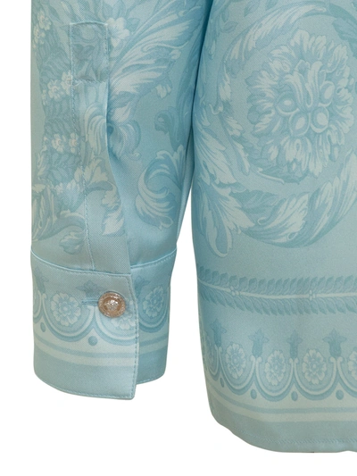 Shop Versace Formal Shirt In Blue