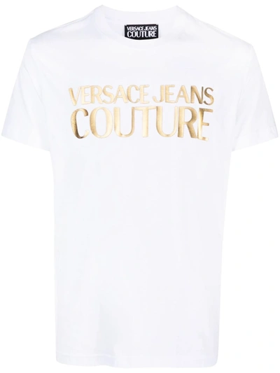 Shop Versace Jeans Couture Logo T-shirt Clothing In White