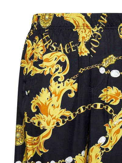 Shop Versace Jeans Couture Viscosa Barocco In Black