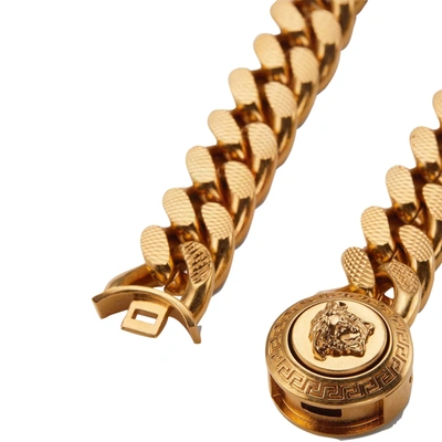 Shop Versace Medusa Head Bracelet In Golden
