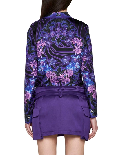 Shop Versace Skirts In Bright Dark Orchid