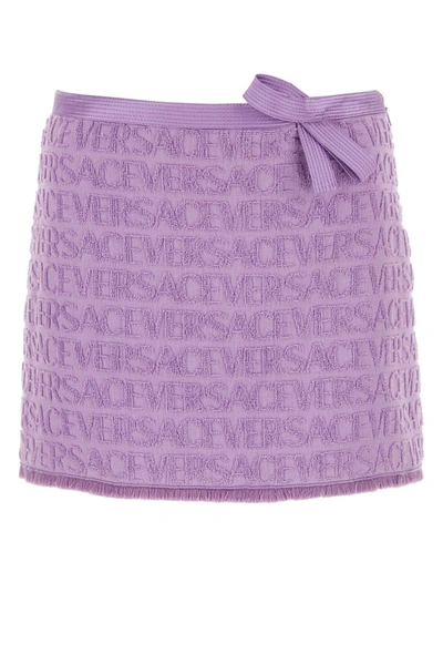 Shop Versace Skirts In Purple