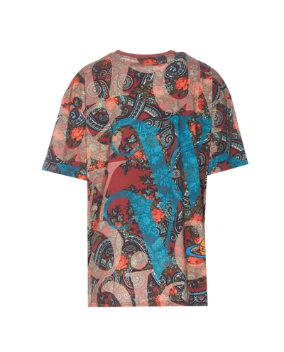 Shop Vivienne Westwood Rose Paisley Cotton T-shirt