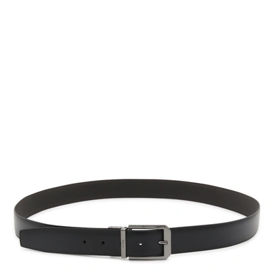 Shop Zegna Black Leather Belt