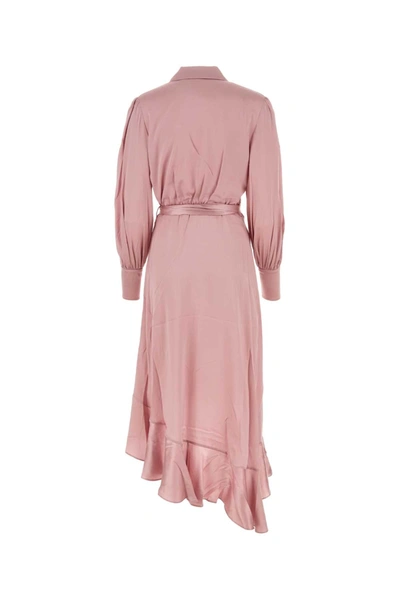 Shop Zimmermann Wrap-around Dress In Pink