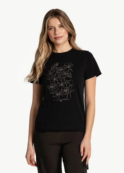 Shop Lole Laurier Distressed T-shirt In Black