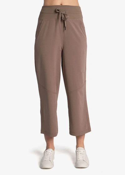 Shop Lole Momentum Cropped Pants In Fossil