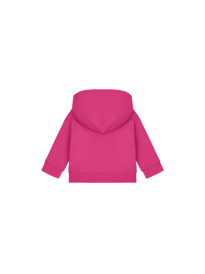 Shop Pangaia Baby 365 Midweight  Zip Up Hoodie — Tourmaline Pink 9-12m