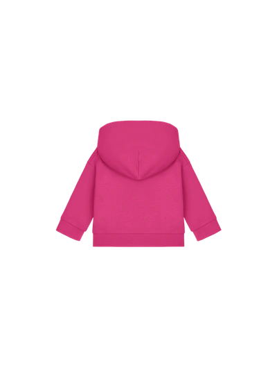 Shop Pangaia Baby 365 Midweight  Zip Up Hoodie — Tourmaline Pink 6-9m