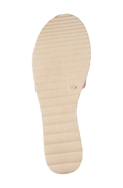 Cordani Bizzy Espadrille Platform Wedge Slide Sandal In Fuchsia Suede