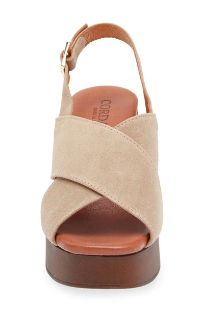 Cordani Wendy Slingback Platform Sandal In Crosta Pelle Corda