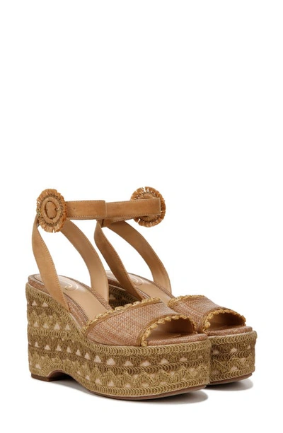 Shop Sam Edelman Amber Espadrille Platform Ankle Strap Sandal In Buff Tan
