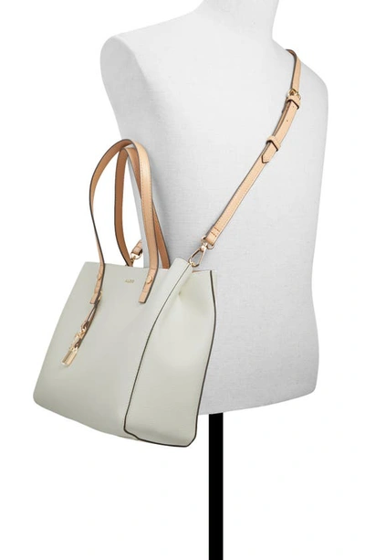 Shop Aldo Wilmer Faux Leather Tote In Beige Overflow