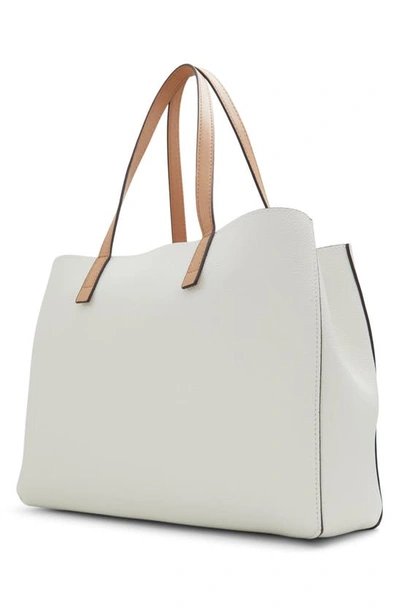 Shop Aldo Wilmer Faux Leather Tote In Beige Overflow