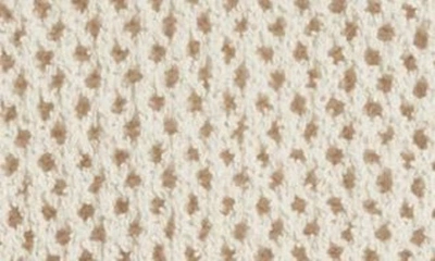 Shop Eileen Fisher Open Stitch Crewneck Organic Cotton Sweater In Bone