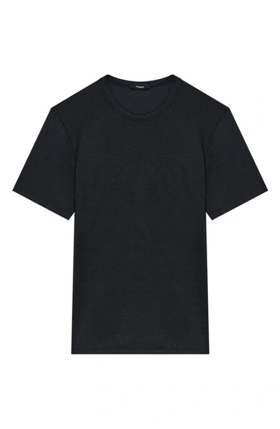 Theory Essential Tee In Anemone Modal Jersey In Black Multi