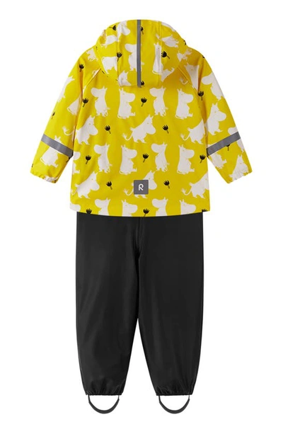 Shop Reima Kids' Waterproof Rain Jacket & Pants Set In Yellow