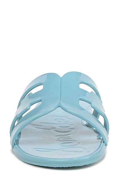 Shop Sam Edelman Bay Jelly Slide Sandal In Blue Reef