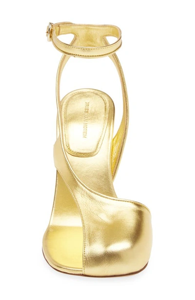 Shop Dries Van Noten Asymmetric Pirate Sandal In Qu201 Gold954