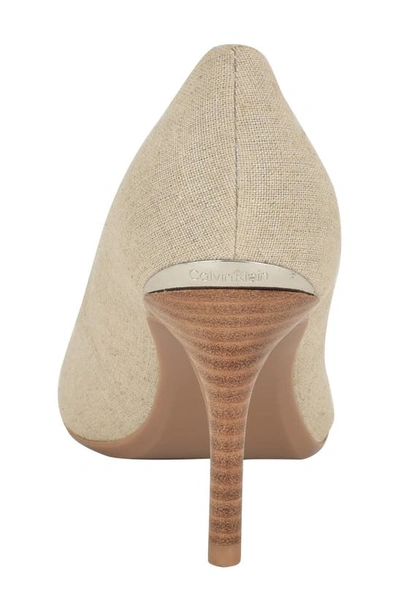 Shop Calvin Klein Gayle Pointed Toe Pump In Light Natural