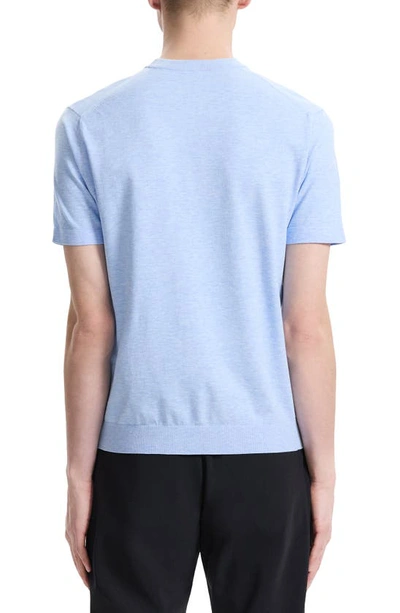 Theory Sarior Short Sleeve Sweater In Skylight Melange