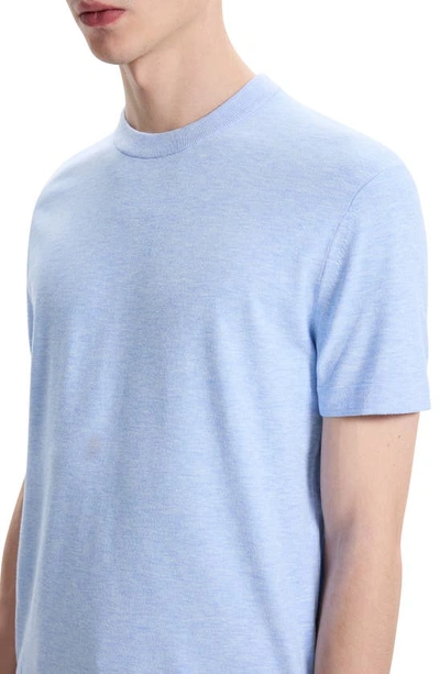 Theory Sarior Short Sleeve Sweater In Skylight Melange