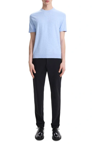 Theory Sarior Short Sleeve Sweater In Skylight Melange