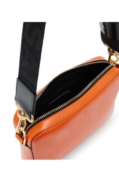 Shop Allsaints Lucile Leather Crossbody Bag In Pyrrole Orange