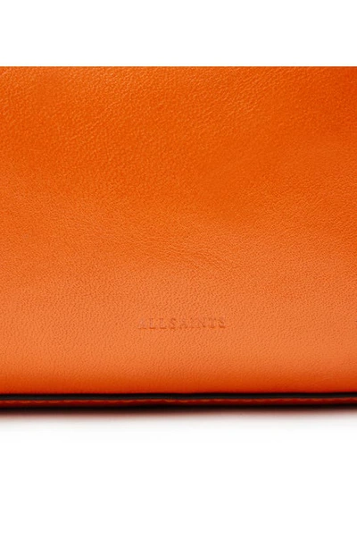 Shop Allsaints Lucile Leather Crossbody Bag In Pyrrole Orange