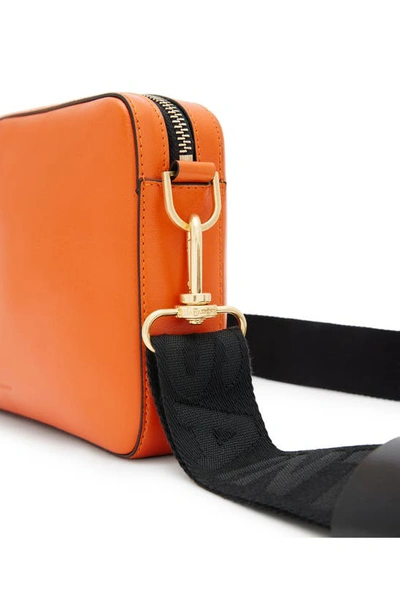 Shop Allsaints Lucile Leather Crossbody Bag In Pyrrole Orange