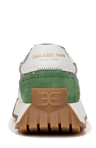 Shop Sam Edelman Layla Sneaker In White/ Black/ Grass Green