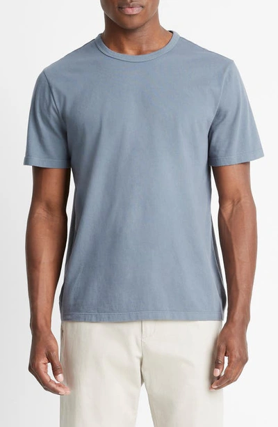 Shop Vince Solid T-shirt In Washed Indigo