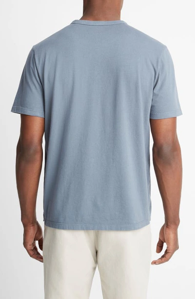 Shop Vince Solid T-shirt In Washed Indigo