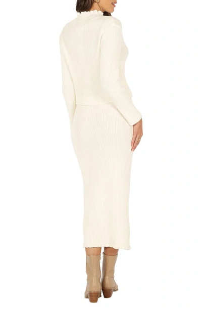 Petal And Pup Petal & Pup Payton Mock Neck Top & Maxi Skirt Rib Set In White