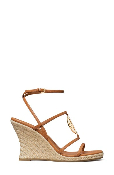 Shop Tory Burch Capri Miller Espadrille Wedge In Caramel Corn / Gold