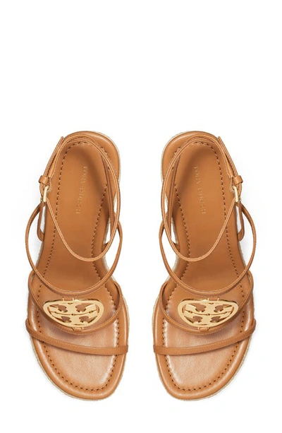 Shop Tory Burch Capri Miller Espadrille Wedge In Caramel Corn / Gold