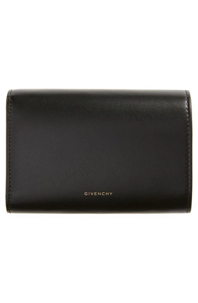 Shop Givenchy Medium 4g Leather Trifold Wallet In Black
