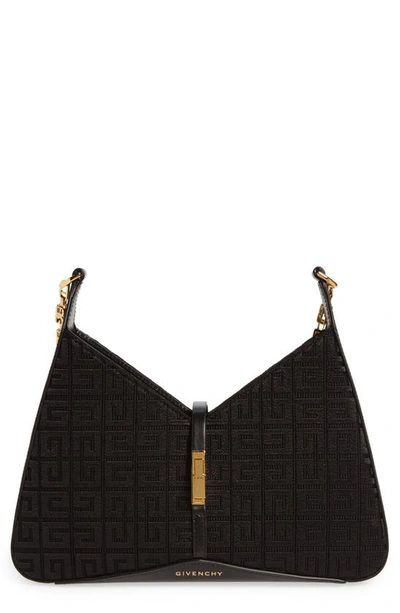 Shop Givenchy Small Cut Out 4g Embroidered Shoulder Bag In Black