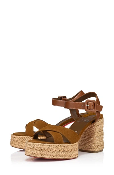 Christian Louboutin Super Calakala 130mm Suede Platform Sandals In Rhea