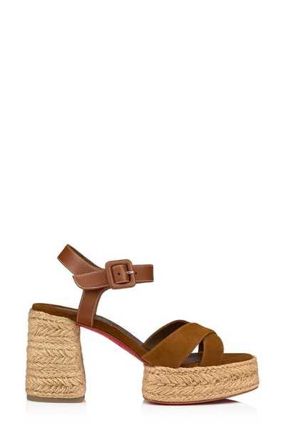 Christian Louboutin Super Calakala 130mm Suede Platform Sandals In Rhea