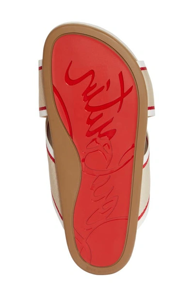 Shop Christian Louboutin Hot Cross Bizz Slide Sandal In Version Zibeline