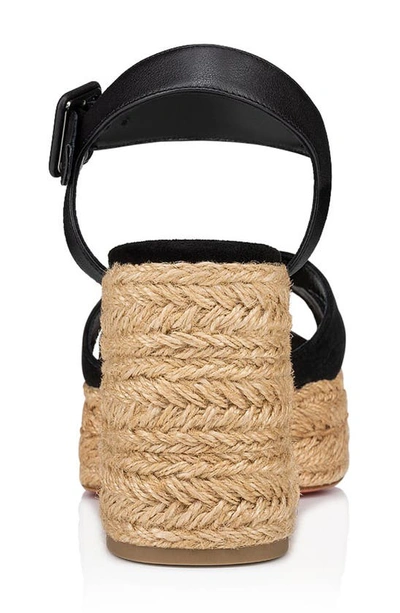 Christian Louboutin Calakala Suede Espadrille Sandals 70 In Black